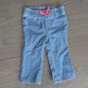 Jumping Beans Baby Girls' Denim Pants with Heart Pockets, 18 Months